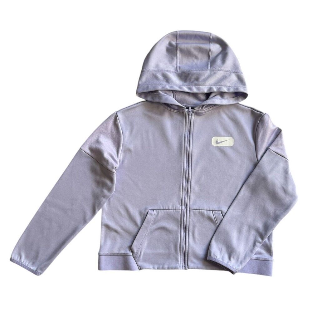 Nike Dri Fit Girls EXTRA LARGE Youth Full Zip Hoodie Pocket Light Purple‎
